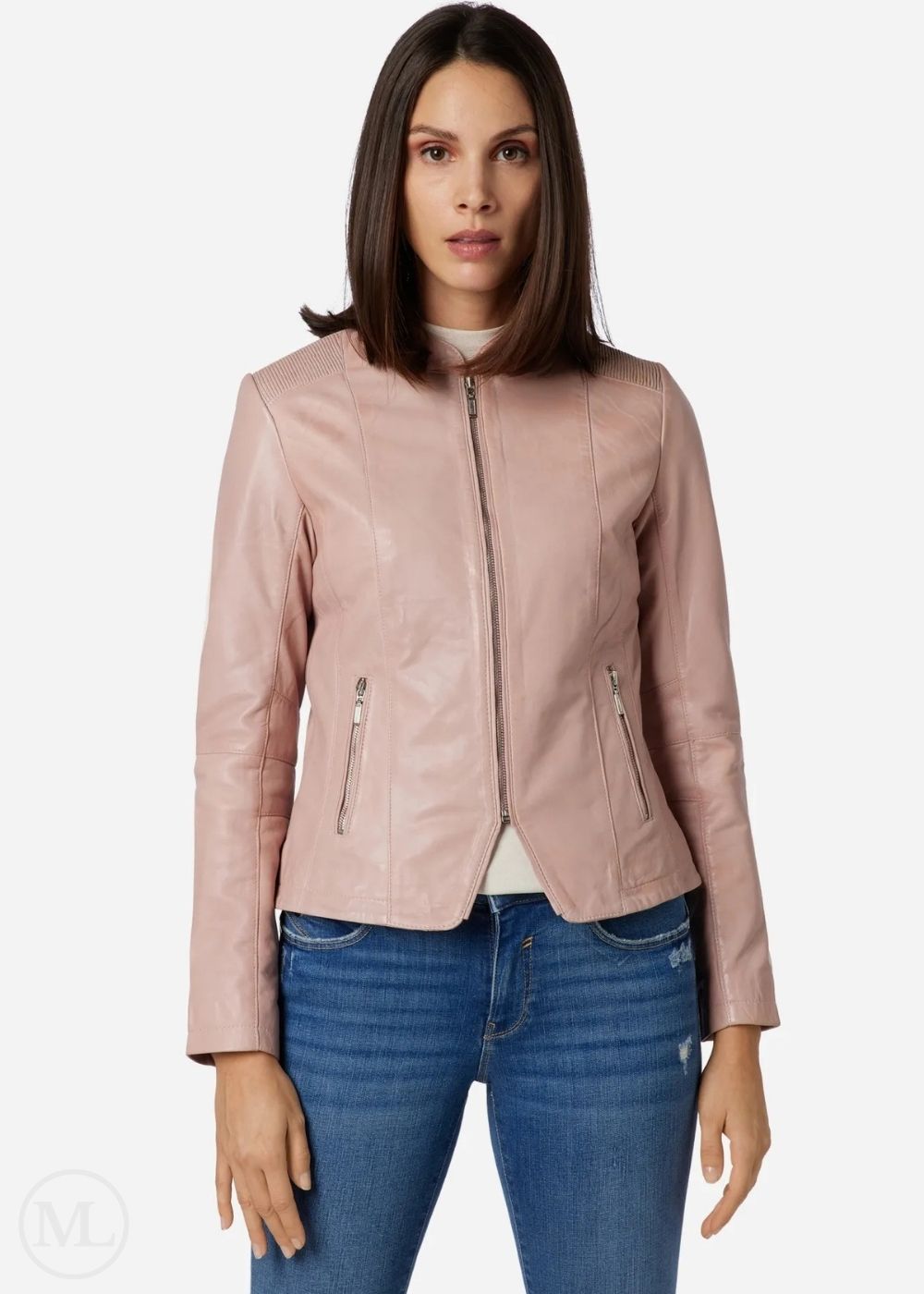 Alenya – Women’s Rose Nappa Leather Sport Style Jacket
