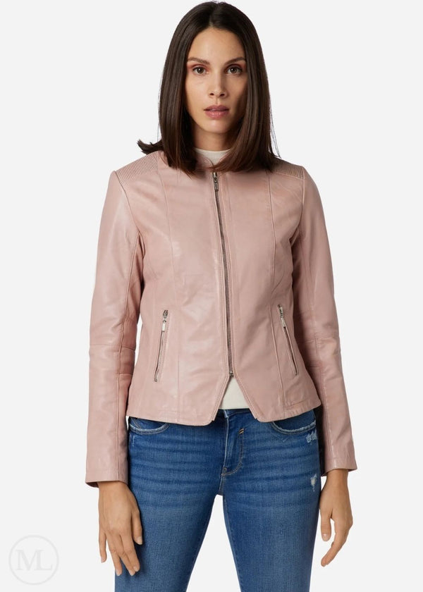 Alenya – Women’s Rose Nappa Leather Sport Style Jacket