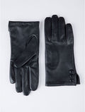 Beatrice Black Leather Gloves