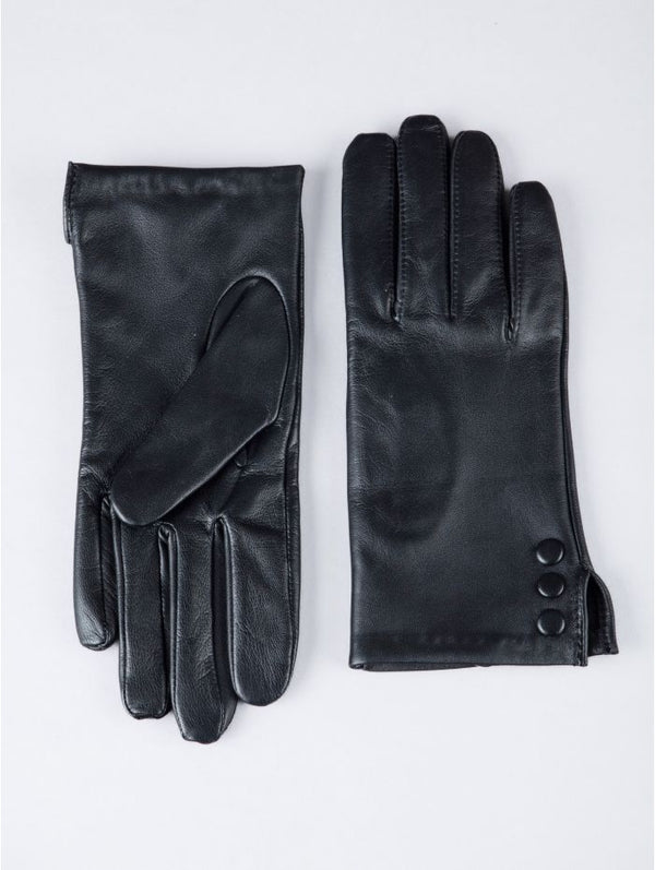 Beatrice Black Leather Gloves
