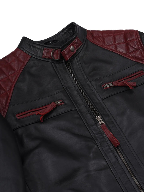 Cassian Black Leather Biker Jacket