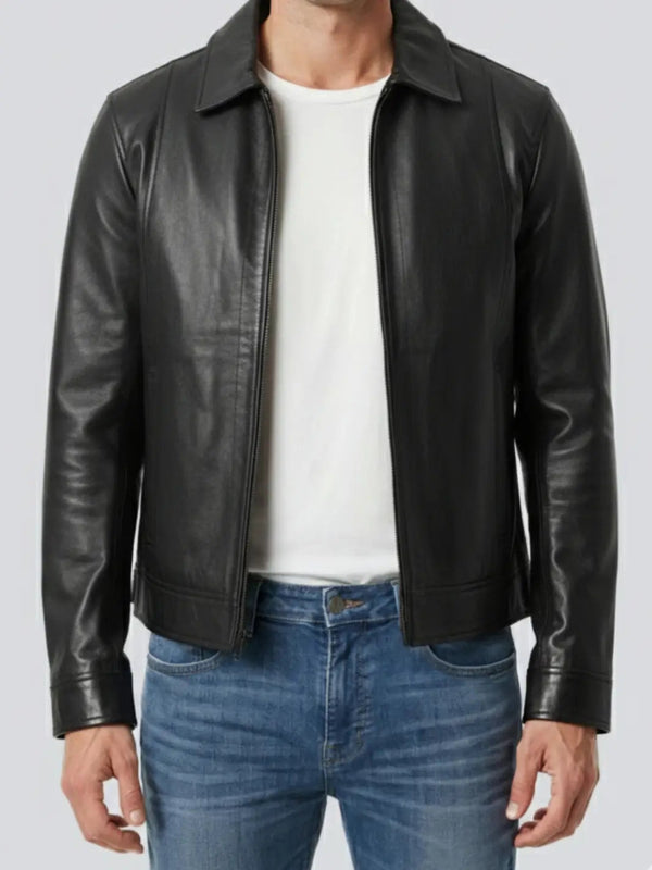 Silas Black Vintage Leather Jacket