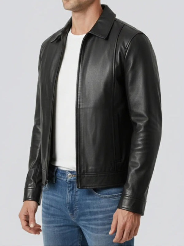 Silas Black Vintage Leather Jacket