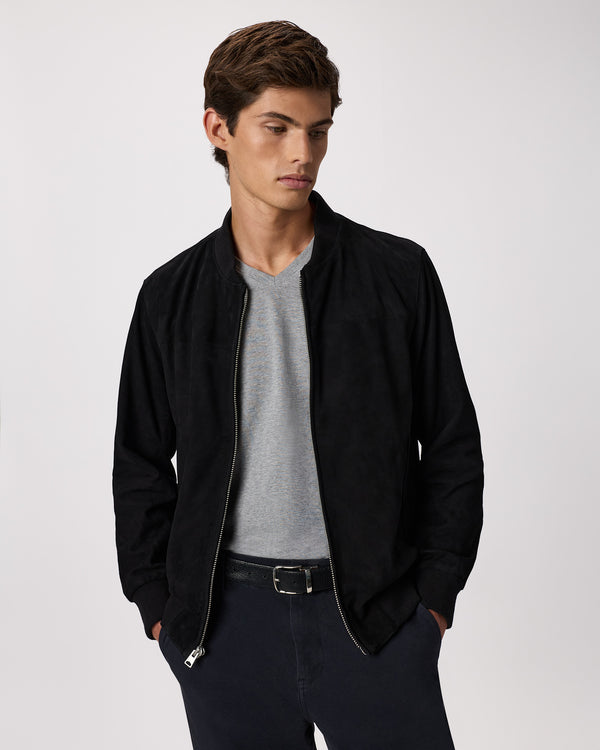 Sterling Black Suede Bomber Jacket