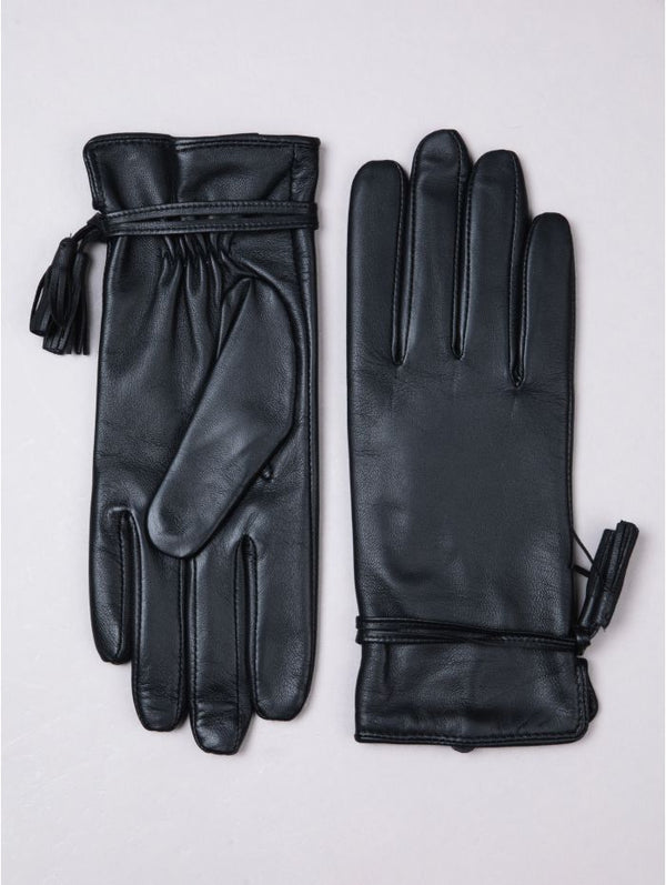 Tarraby Black Leather Gloves